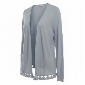Calypso St. Barth Light Blue Women's Sweater with Tassels